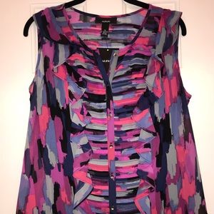 🍁Sale l Multicolor sleeveless ruffle top